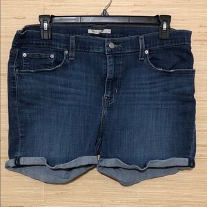 Levi's Dark Blue Mid Length Jean Shorts size 34